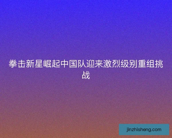 拳击新星崛起中国队迎来激烈级别重组挑战
